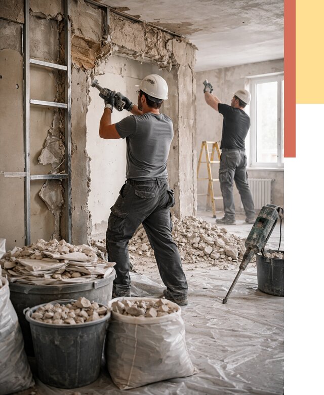 Демонтажные работы в Волгодонске от 2955 руб. — услуги и цена под ключ | ОТДЕЛОЧНИК-Вгн