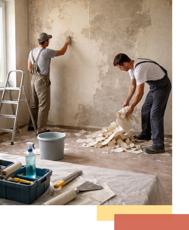 Снятие старых обоев в Волгодонске быстро и качественно