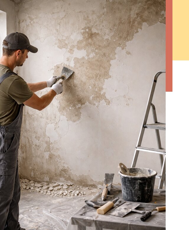 Снятие старой шпаклевки в Волгодонске от 2024 руб. — быстро и недорого | ОТДЕЛОЧНИК-Вгн