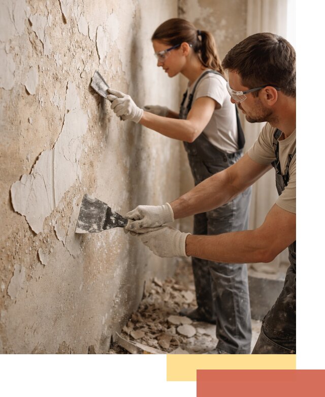 Снятие старой шпаклевки и подготовка поверхностей в Волгодонске