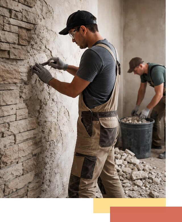 Демонтаж декоративного камня в Волгодонске профессионально и безопасно