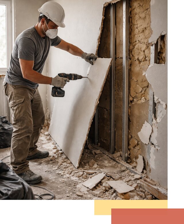 Демонтаж гипсокартона со стен в Волгодонске качественно и быстро