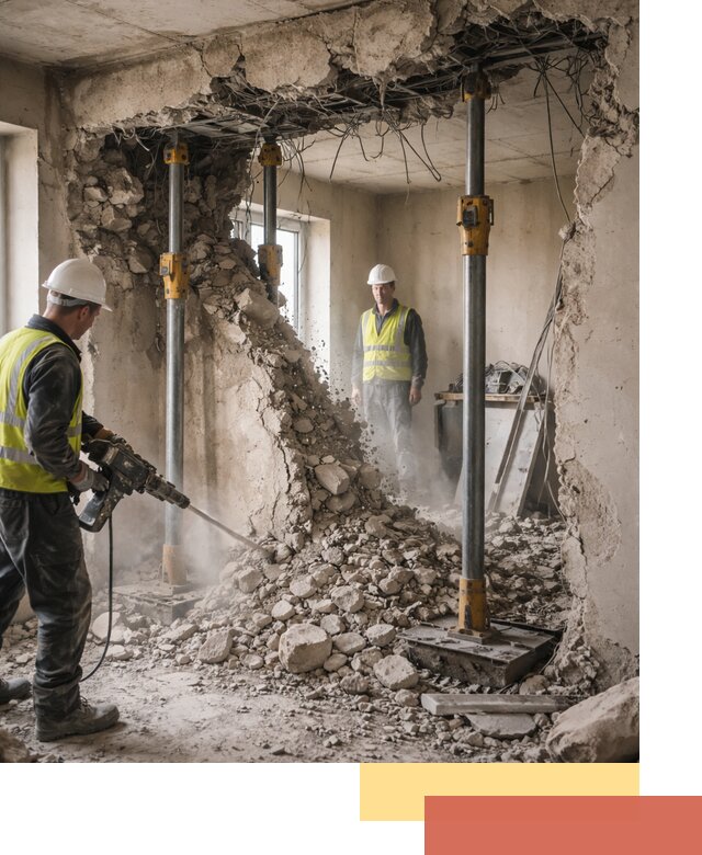 Снос несущих стен в Волгодонске с гарантией безопасности и качества