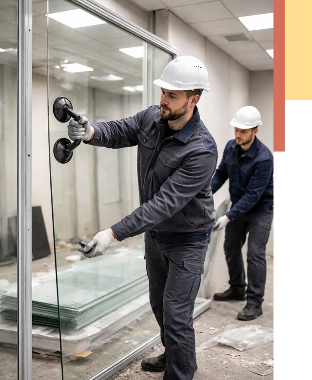 Демонтаж стеклянных перегородок в Волгодонске от 3502 руб. — быстро и недорого | ОТДЕЛОЧНИК-Вгн