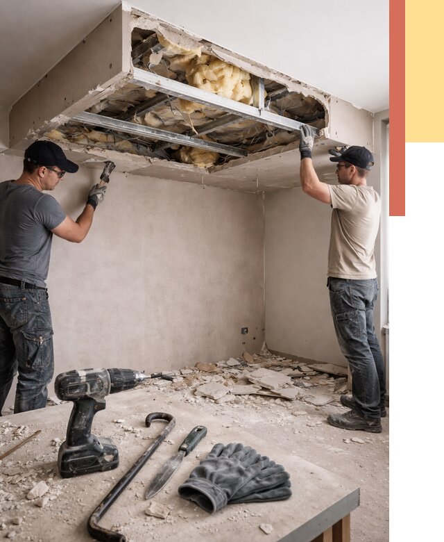 Демонтаж короба из гипсокартона в Волгодонске от 1663 руб. — быстро и недорого | ОТДЕЛОЧНИК-Вгн