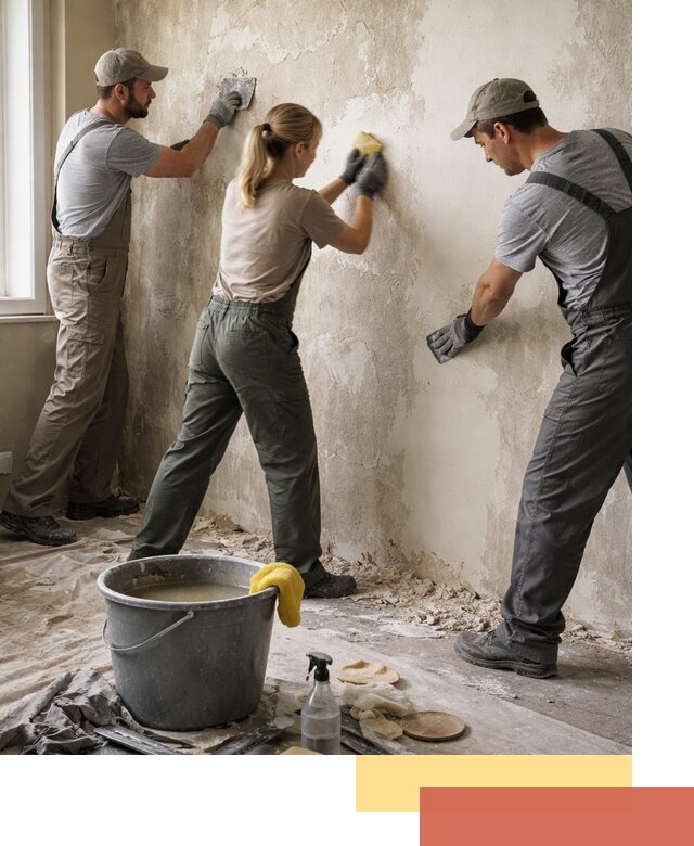 Очистка стен от клея и грунтовки в Волгодонске качественно и быстро