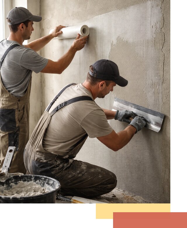 Армирование стен стеклосеткой в Волгодонске для прочной отделки