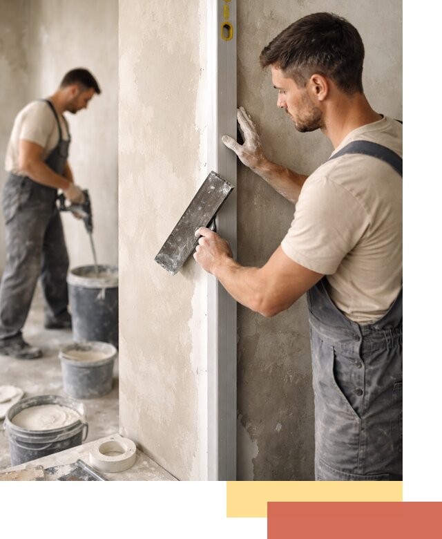 Выведение углов стен в Волгодонске: монтаж и оштукатуривание