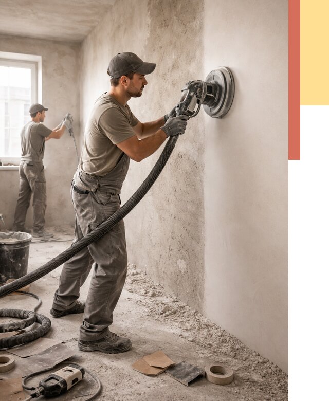 Шлифовка стен в Волгодонске от 1313 руб/м2 — быстро и недорого | ОТДЕЛОЧНИК-Вгн