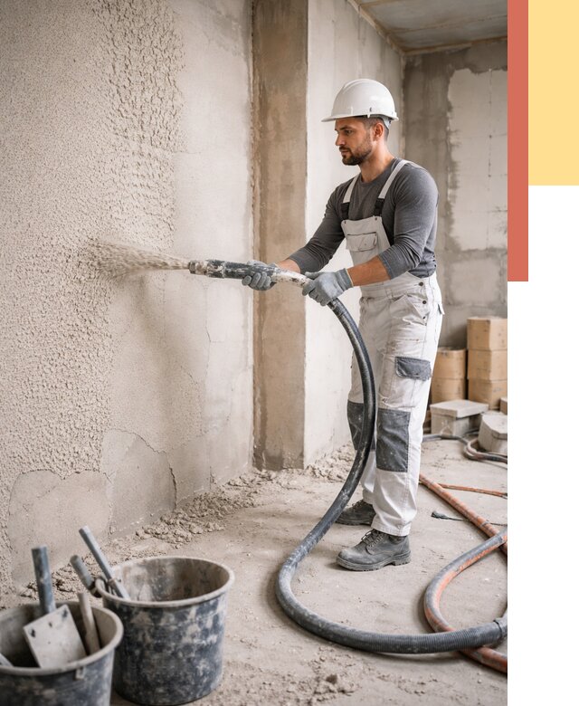 Машинная штукатурка стен в Волгодонске под ключ от 7113 руб./м2 | ОТДЕЛОЧНИК-Вгн