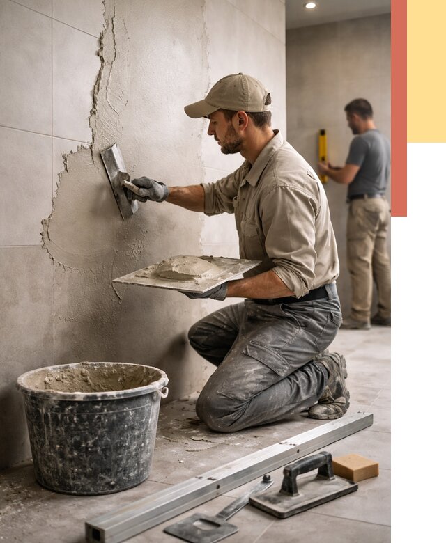 Штукатурка стен в ванной в Волгодонске от 4924 руб./м² — выравнивание под ключ | ОТДЕЛОЧНИК-Вгн