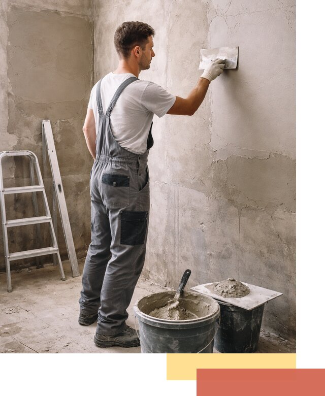 Штукатурка стен в ванной под ключ в Волгодонске