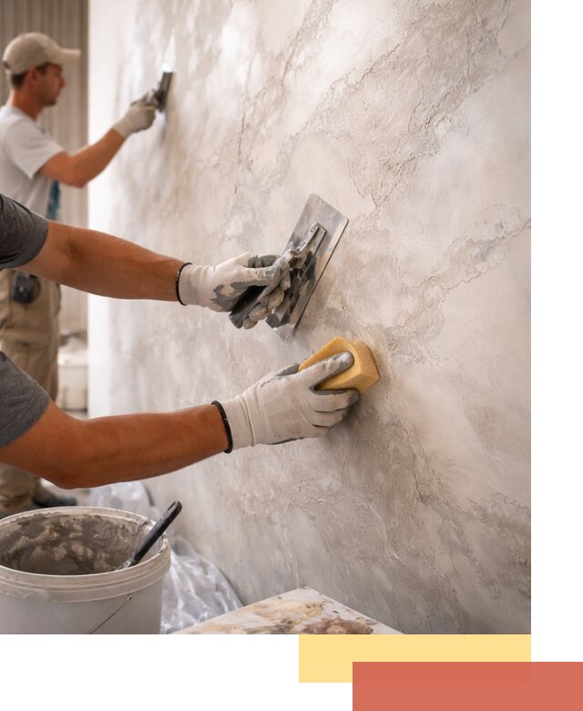 Декоративная штукатурка под мрамор в Волгодонске для стен и потолков