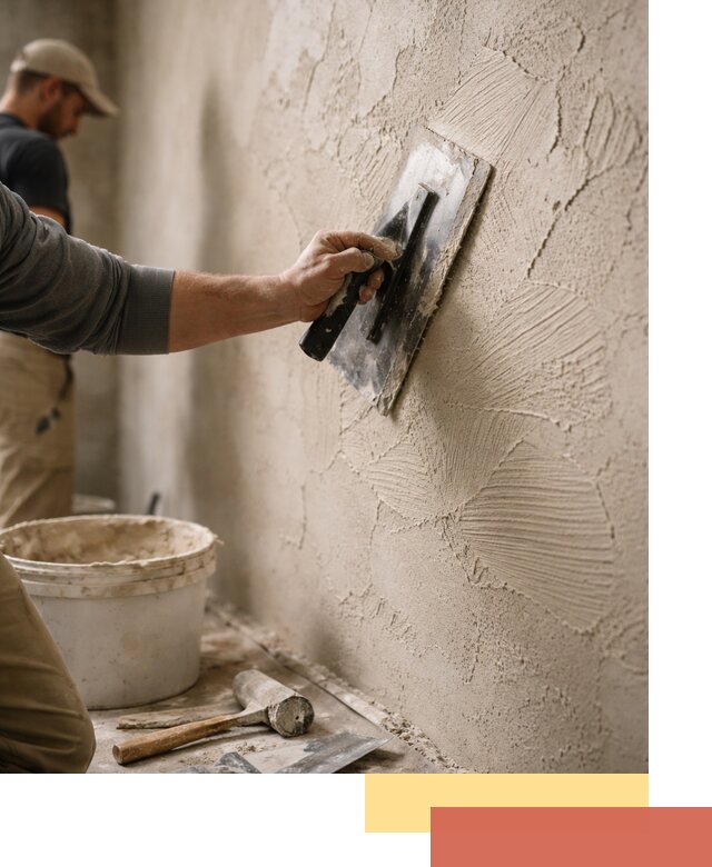 Фактурная штукатурка стен в Волгодонске — монтаж, отделка, реставрация