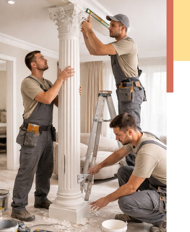 Установка декоративных колонн в Волгодонске от 13132 руб. под ключ | ОТДЕЛОЧНИК-Вгн