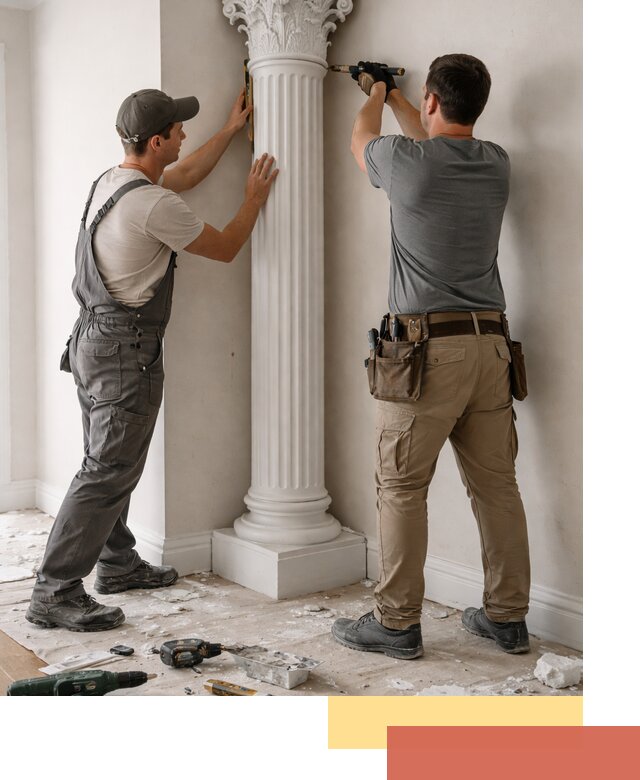 Установка декоративных колонн в Волгодонске под ключ