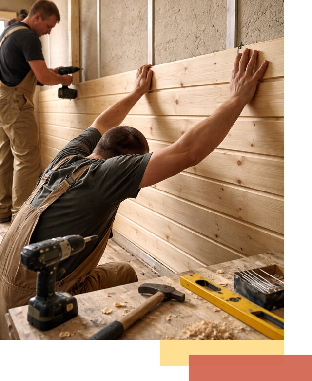 Монтаж деревянной вагонки на стены в Волгодонске быстро и качественно