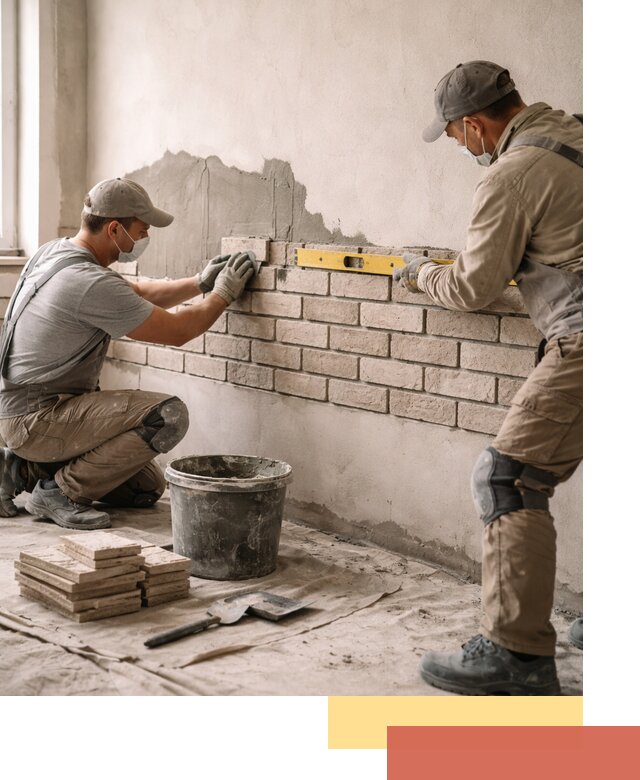 Монтаж декоративного кирпича профессионально в Волгодонске