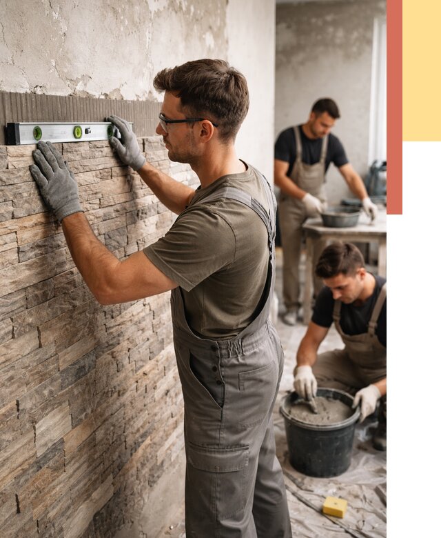 Монтаж искусственного камня в Волгодонске от 4924 руб. под ключ | ОТДЕЛОЧНИК-Вгн