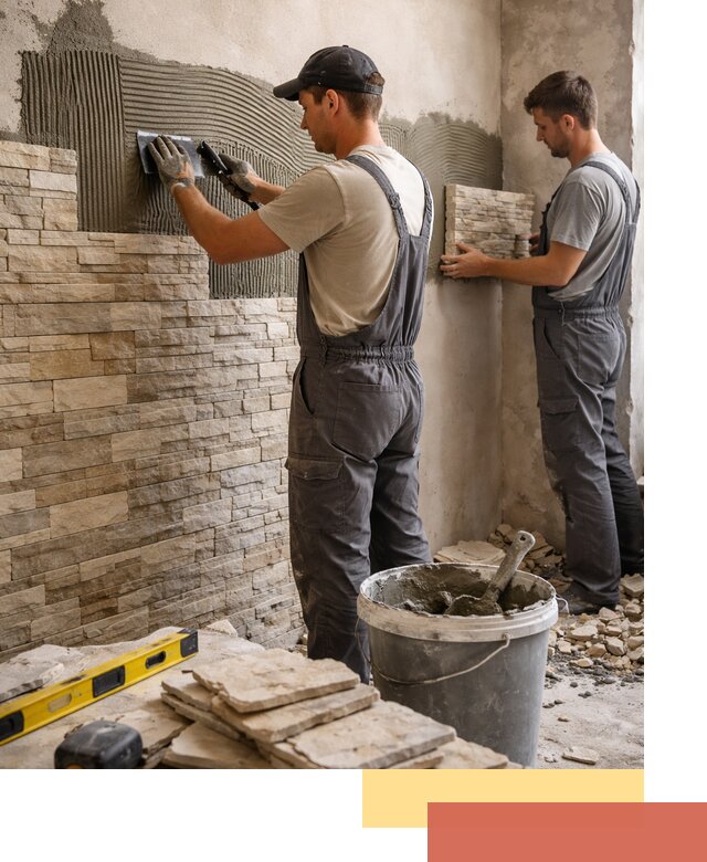 Монтаж искусственного камня в Волгодонске — облицовка стен и фасадов