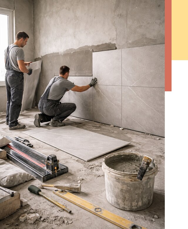 Облицовка стен керамогранитом в Волгодонске от 4596 руб./м² — услуги под ключ | ОТДЕЛОЧНИК-Вгн