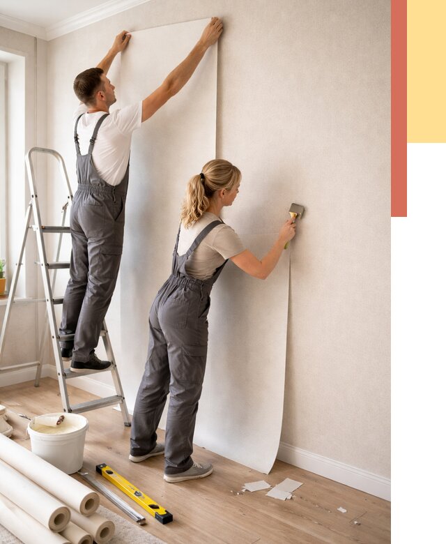 Поклейка флизелиновых обоев в Волгодонске от 6566 руб. | Быстро и недорого — ОТДЕЛОЧНИК-Вгн