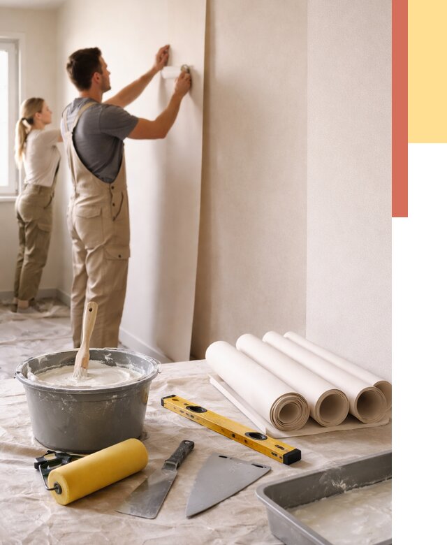 Поклейка бумажных обоев в Волгодонске от 6019 руб./м2 — быстро и недорого | ОТДЕЛОЧНИК-Вгн