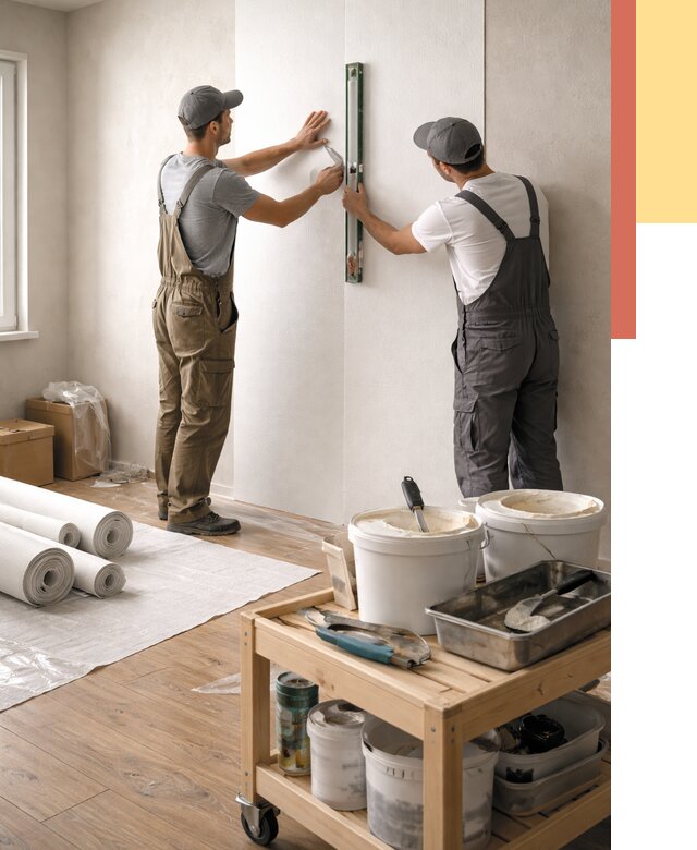 Поклейка стеклообоев в Волгодонске от 7113 руб. за м2 — быстро и недорого | ОТДЕЛОЧНИК-Вгн