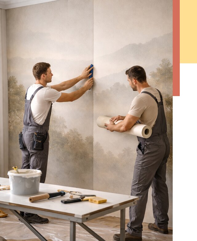 Поклейка фотообоев в Волгодонске от 9302 руб/м² — быстро и недорого | ОТДЕЛОЧНИК-Вгн