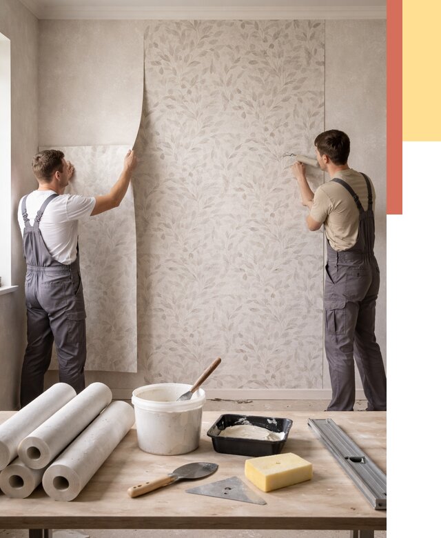 Поклейка обоев с подбором рисунка в Волгодонске от 3830 руб. | ОТДЕЛОЧНИК-Вгн - быстро и недорого