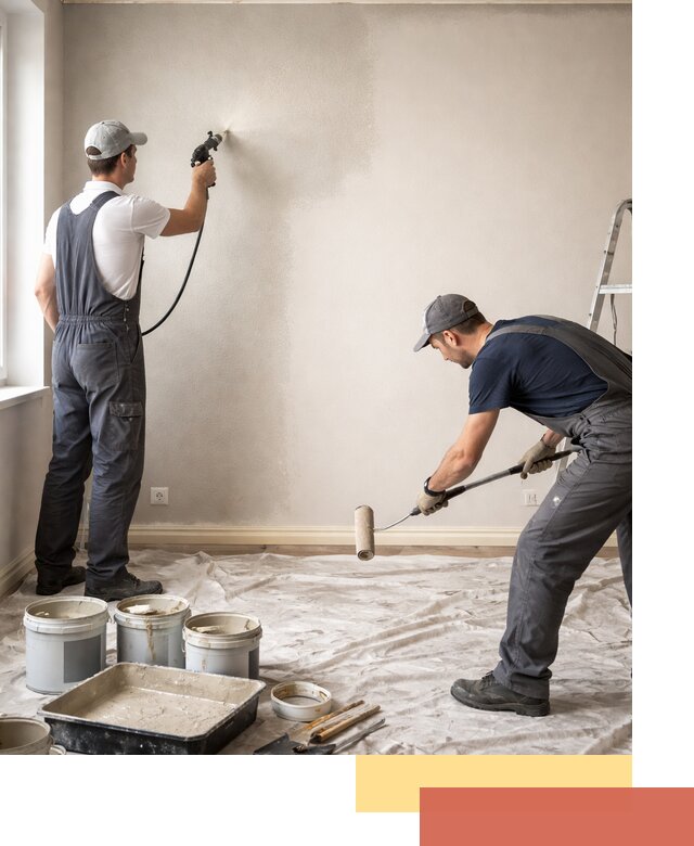 Покраска стен моющейся краской и защита поверхностей в Волгодонске