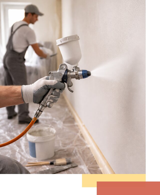 Покраска стен краскопультом в Волгодонске быстро и качественно