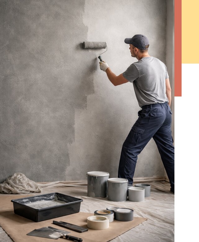 Покраска стен под бетон в Волгодонске от 711 руб. за м2 — быстро и недорого | ОТДЕЛОЧНИК-Вгн