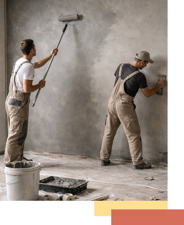 Покраска стен под бетон в Волгодонске профессионально и недорого