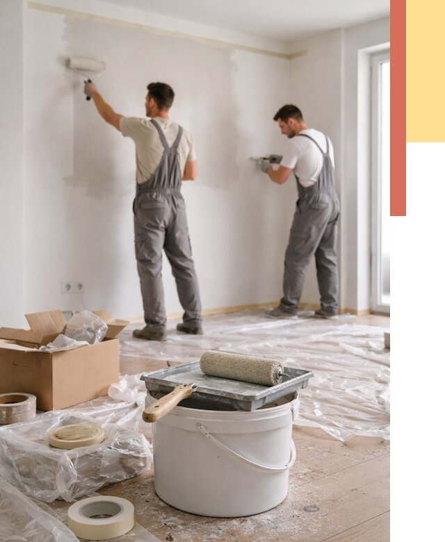 Покраска стен в квартире в Волгодонске от 2736 руб/м2 — быстро и недорого | ОТДЕЛОЧНИК-Вгн