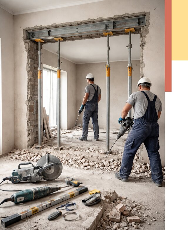 Прорезка проема в стене в Волгодонске от 4924 руб. — быстро и недорого | ОТДЕЛОЧНИК-Вгн