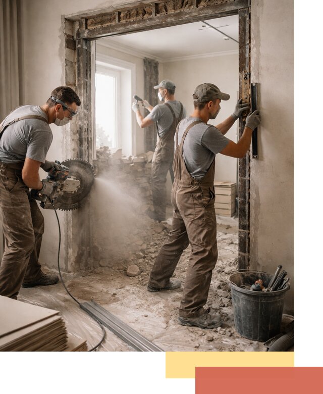 Расширение дверного проема под установку новой двери в Волгодонске