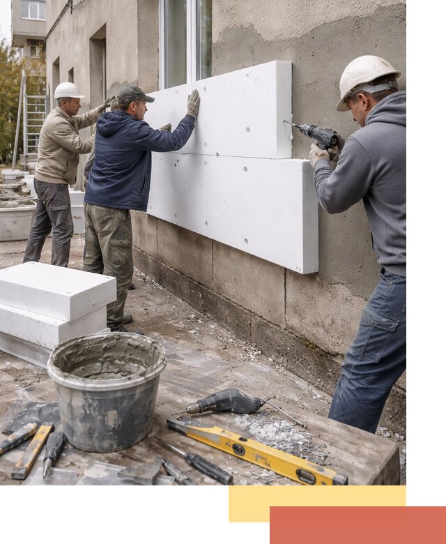 Утепление наружных стен пенопластом в Волгодонске