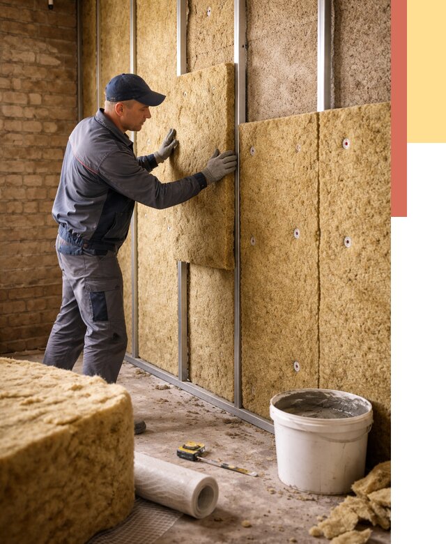 Утепление стен минватой в Волгодонске от 1477 руб./м2 — недорого и быстро | ОТДЕЛОЧНИК-Вгн