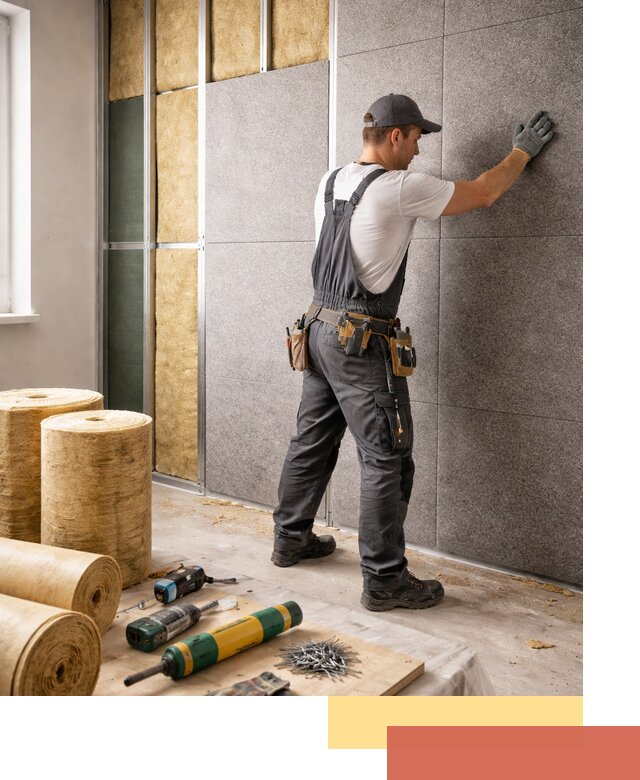 Профессиональная шумоизоляция стен в Волгодонске для квартиры и офиса