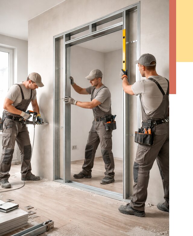 Устройство дверного проема в перегородке в Волгодонске от 4924 руб. под ключ | ОТДЕЛОЧНИК-Вгн