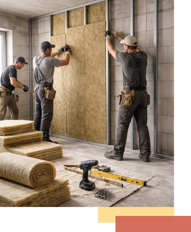 Шумоизоляция перегородок из блоков в Волгодонске — монтаж и защита шумоизоляцией