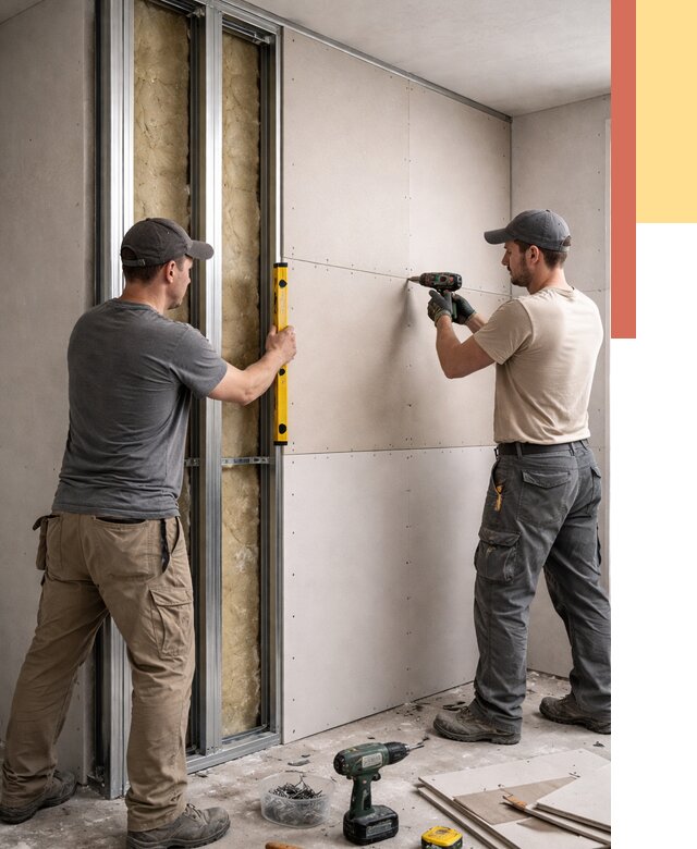 Монтаж двухслойной перегородки из гипсокартона в Волгодонске от 1587 руб. | ОТДЕЛОЧНИК-Вгн