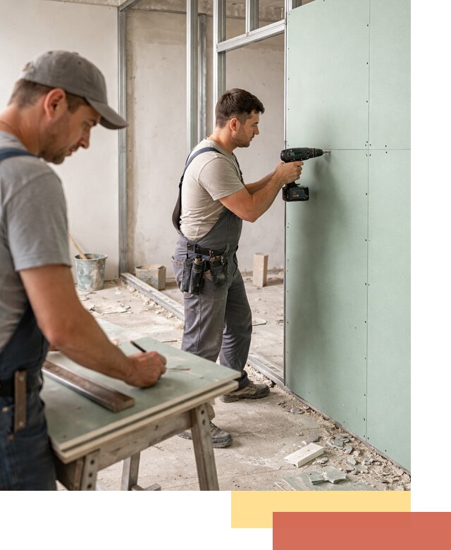 Перегородки из влагостойкого гипсокартона под ключ в Волгодонске