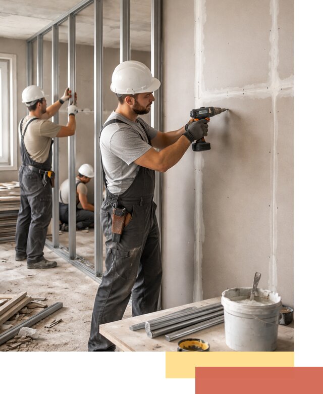 Перегородки из огнестойкого гипсокартона в Волгодонске под ключ