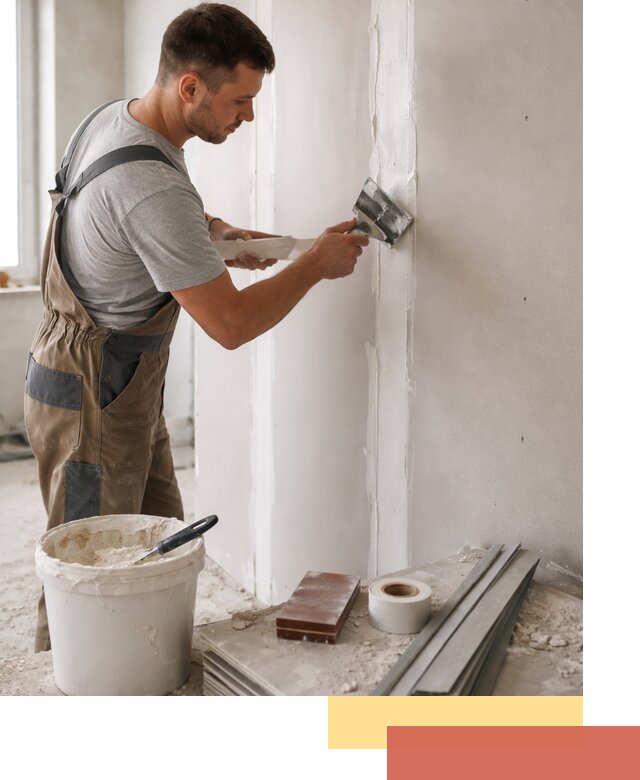 Шпаклевка перегородок из гипсокартона в Волгодонске качественно и быстро