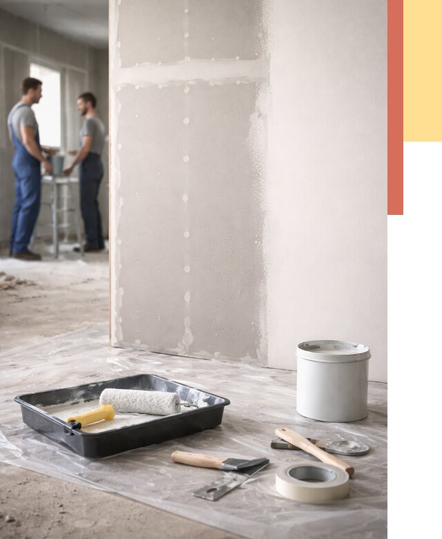 Покраска перегородок из гипсокартона в Волгодонске от 4924 руб. под ключ | ОТДЕЛОЧНИК-Вгн