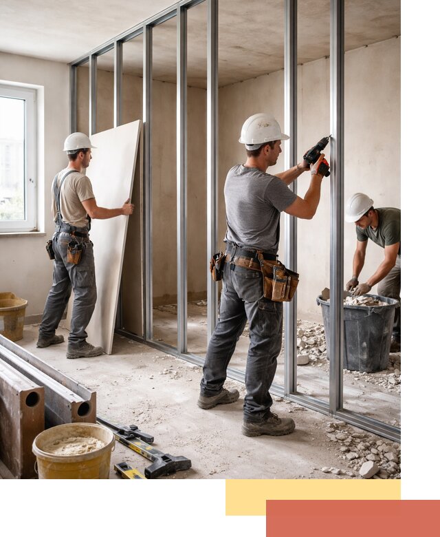 Перенос гипсокартонной перегородки в Волгодонске профессионально и быстро