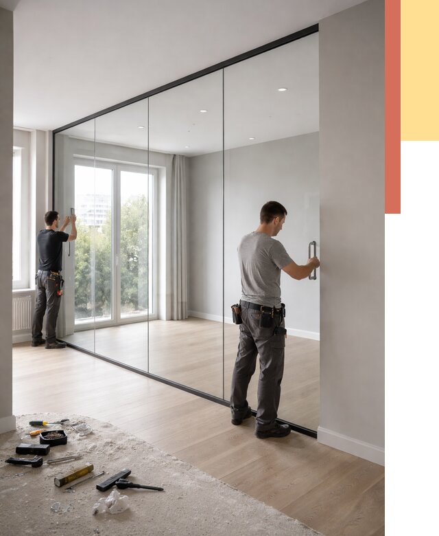 Изготовление стеклянных перегородок в Волгодонске от 13515 руб. под ключ | ОТДЕЛОЧНИК-Вгн