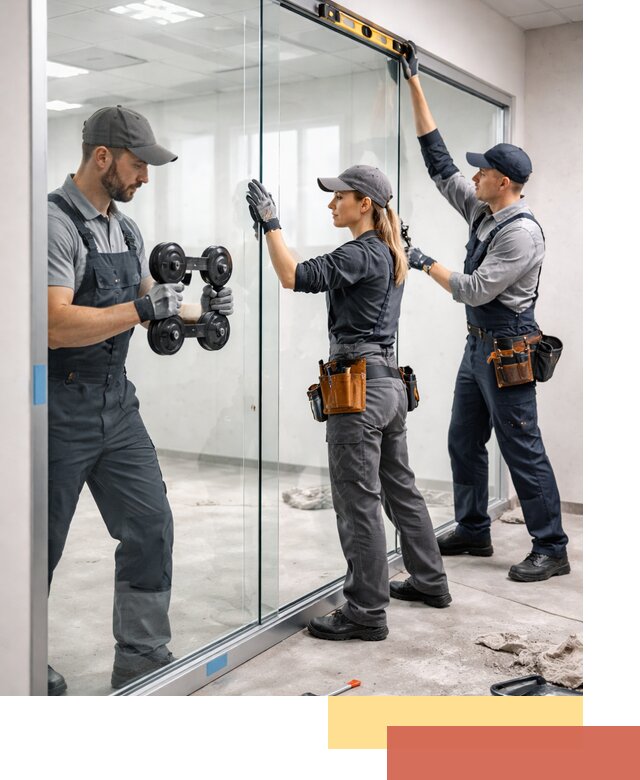 Профессиональный монтаж стеклянных перегородок в Волгодонске